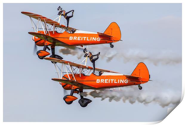 Breitling Wing Walkers Abingdon 2014 Print by Oxon Images