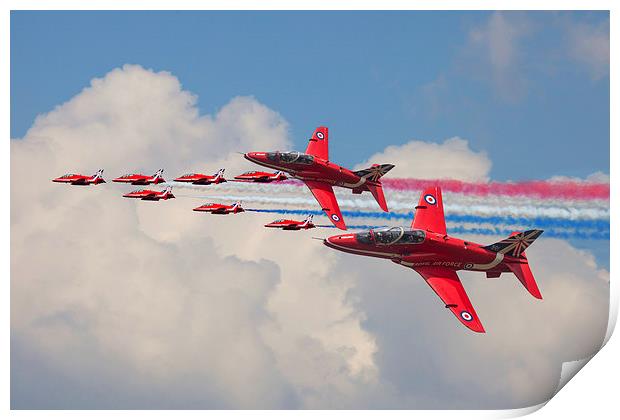  Red Arrows 50th anniversary Print by Oxon Images