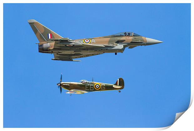 Battle of Britain Synchro Pair RIAT 2015 Print by Oxon Images
