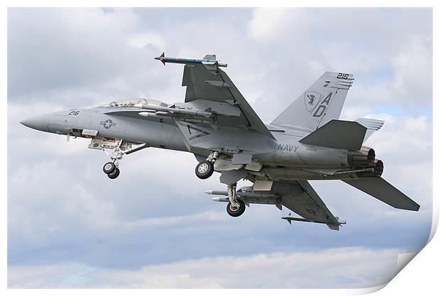 F18 Hornet Print by Oxon Images