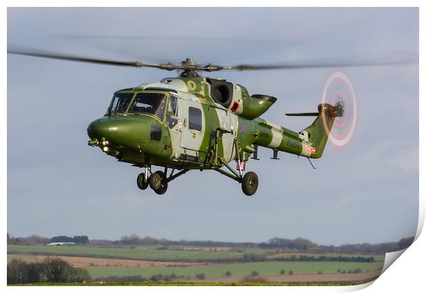 Lynx Mk9 training flight Print by Oxon Images