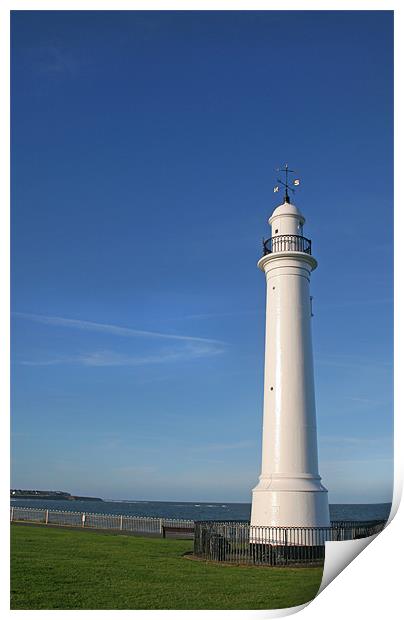 Sunderland South Lighthouse Print by Oxon Images