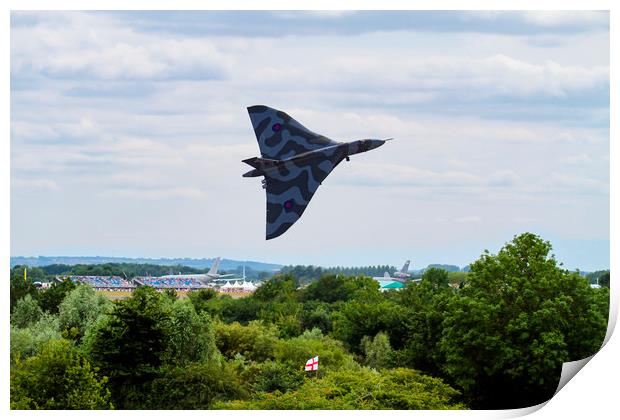 Vulcan Bomber EPIC take off RIAT 2015 Print by Oxon Images