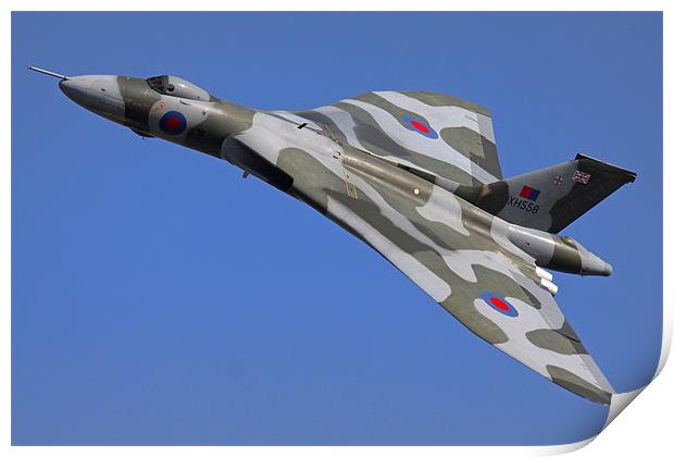 Avro Vulcan Bomber XH558 at RIAT Air Show Print by Oxon Images