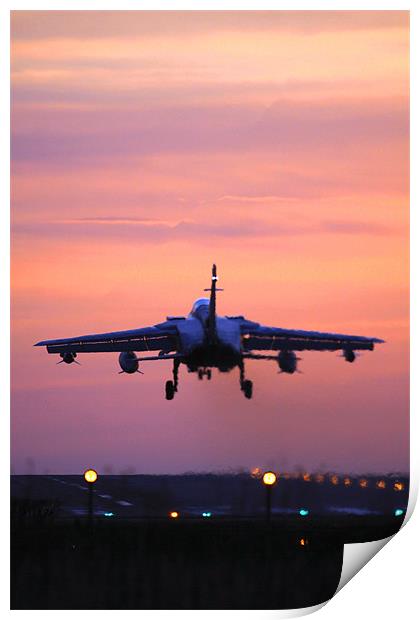 Marham Tornado at sunset Print by Oxon Images