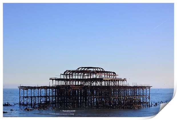 Brighton west pier Print by Oxon Images