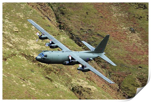 RAF Hercules low level Print by Oxon Images