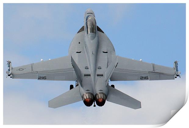 FA18 Topside shot Print by Oxon Images