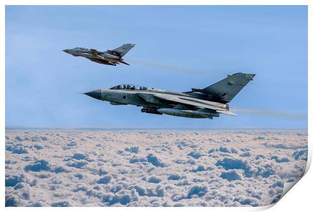 Tornado GR4 above the clouds Print by Oxon Images