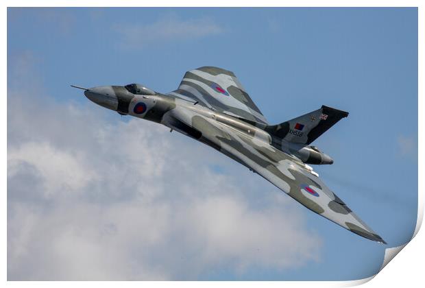 Avro Vulcan bomber XH558 Print by Oxon Images