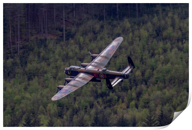 Dambuster Lancaster Flypast Print by Oxon Images