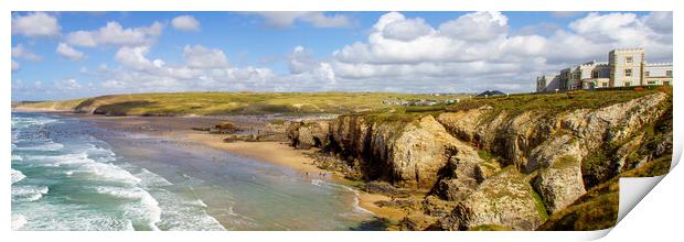 Perranporth Panoramic Print by Oxon Images