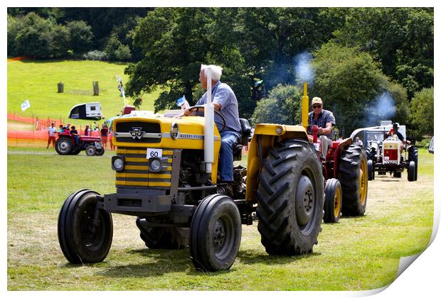 Vintage Tractor Print by Oxon Images