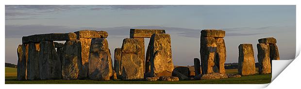 Stonehenge panorama Print by Oxon Images