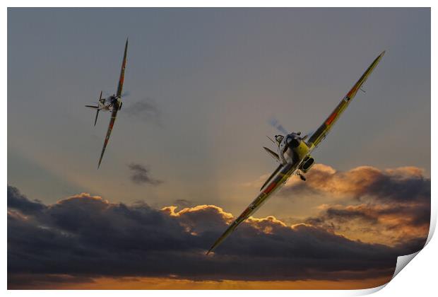 Hurricane Tail Chase Print by Oxon Images
