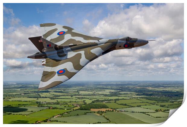 Vulcan Bomber Air To Air Print by Oxon Images