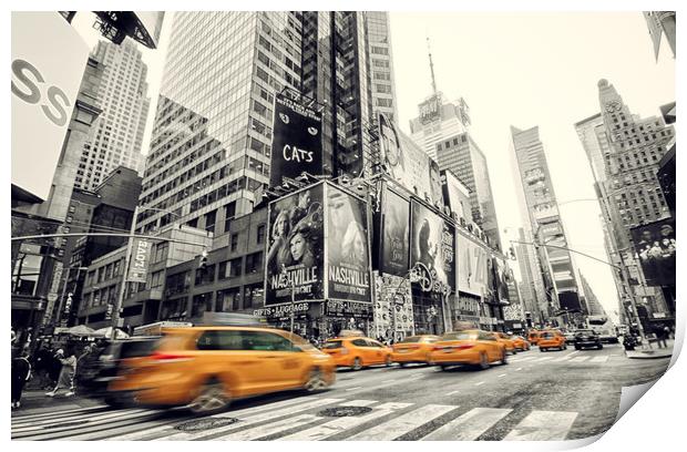 Times Square Zoom Print by Toon Photography