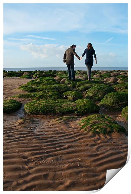 Rock Pools @ Old Hunstanton Print by Johanna Garlike