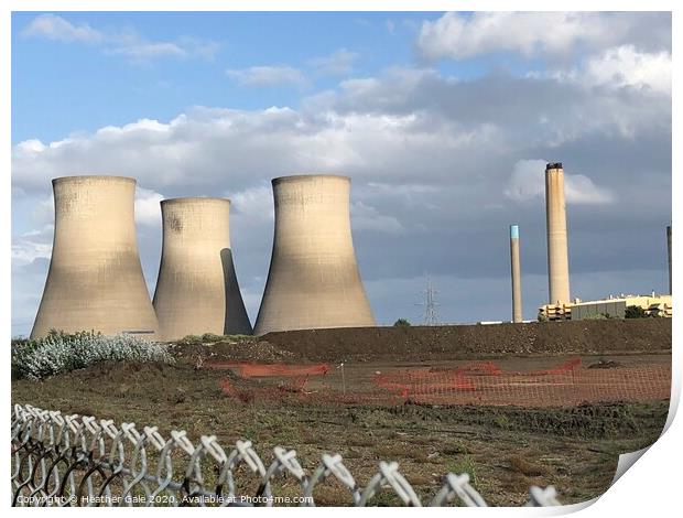 Now We Are Gone - the Didcot Cooling Towers Print by Heather Gale