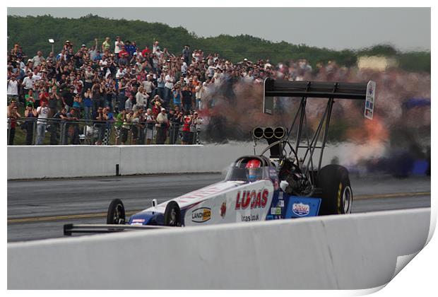 Top Fuel Dragster Print by Andrew Berry