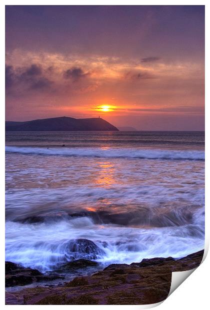 Sunset over Stepper Point Print by David Wilkins