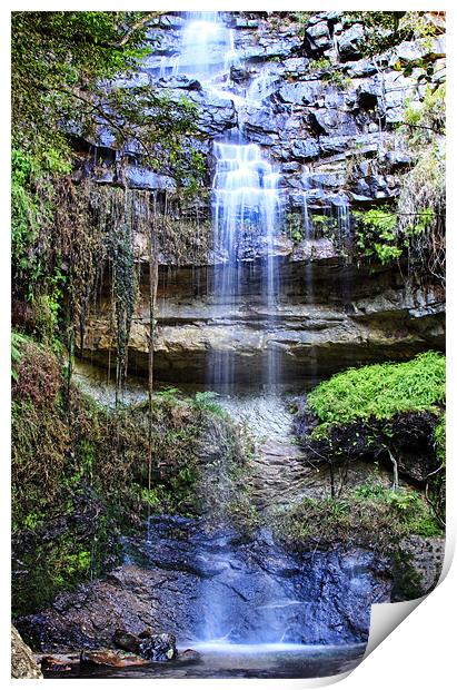 Tranquil Waterfall Print by Clare FitzGerald