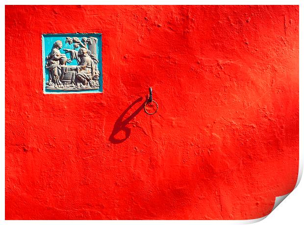Red Wall Print by Danny Hill