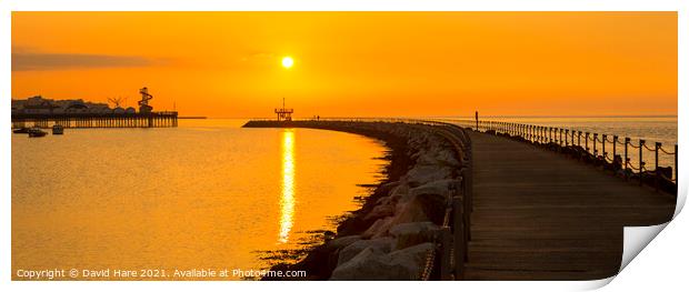 Herne Bay Sunset Print by David Hare