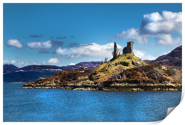Castle Moil, Kyleakin, Scotland. Print by David Hare