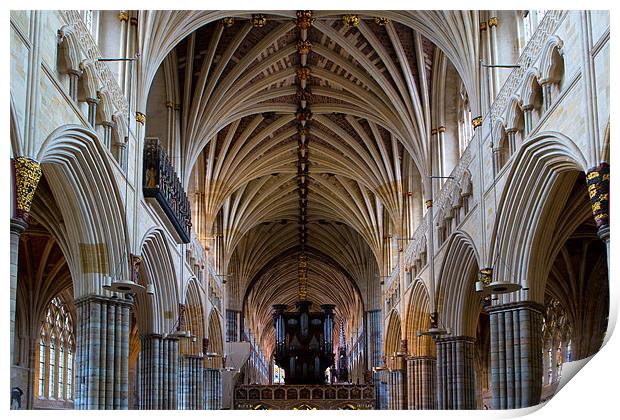 Exeter Cathedral Print by David Hare