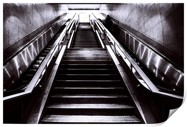 Silver Stairway Print by David Hare