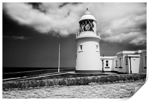 Pendeen Lighthouse Print by David Hare