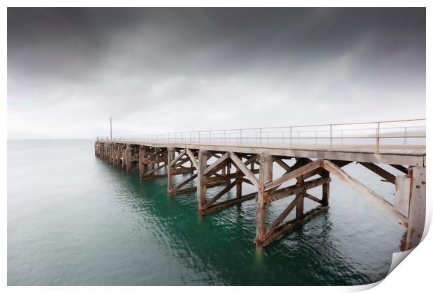 Old Wooden Pier Print by David Hare