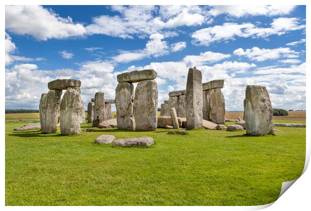 Stonehenge with Cloud Print by David Hare