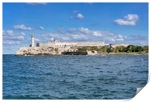 Morro Castle, Havana Bay Print by David Hare