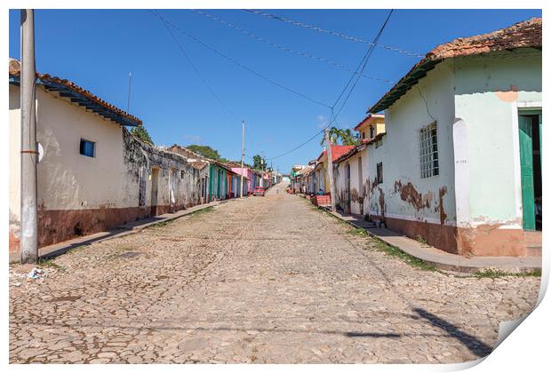 Streets of Trinidad, Cuba Print by David Hare