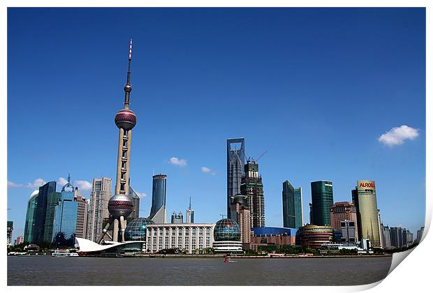 Pudong Skyline-Shanghai Print by Jim Leach
