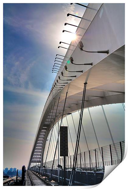 Lipu Bridge Shanghai Print by Jim Leach