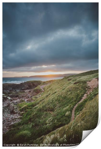 Freshwater West Print by Sarah Partridge