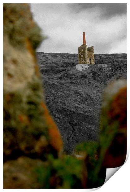 cornish tin mine Print by jon betts