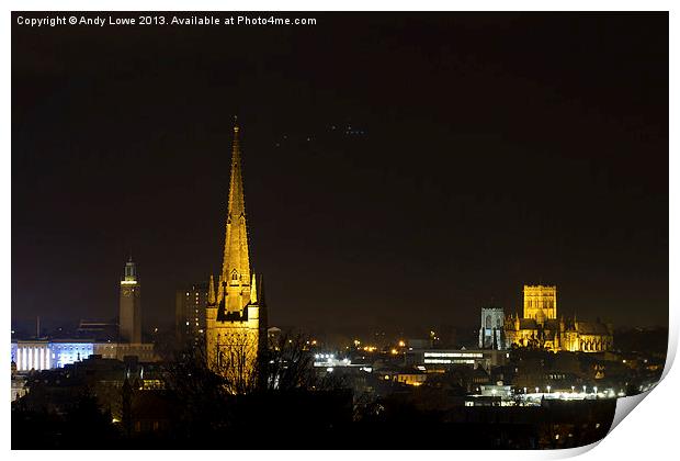 Norwich at Night Print by Gypsyofthesky Photography