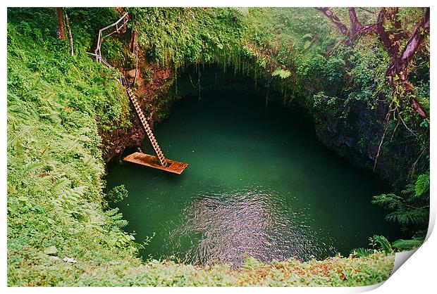 To Sua Ocean Trench Print by Simon Joshua Peel