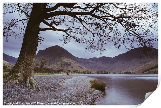 View of Fleetwith Pike and Haystacks above Butterm Print by Liam Grant