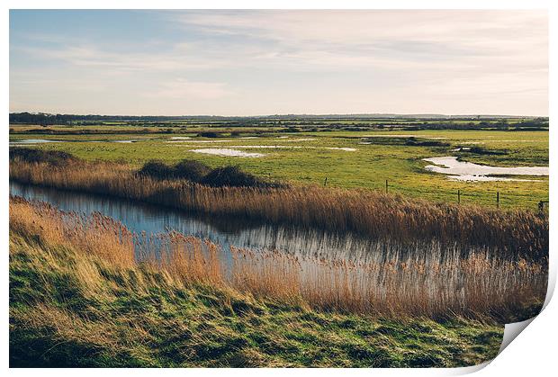 Overy Marsh. Burnham Overy Staithe. Print by Liam Grant