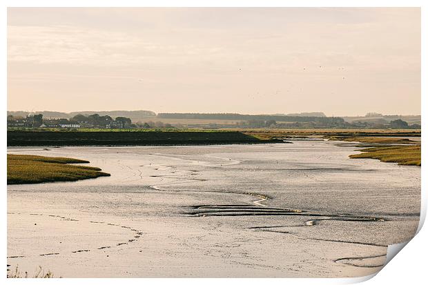 Overy Marsh. Burnham Overy Staithe. Print by Liam Grant