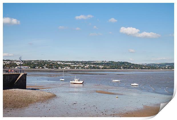 Boats in the bay. Mumbles, Wales, UK. Print by Liam Grant