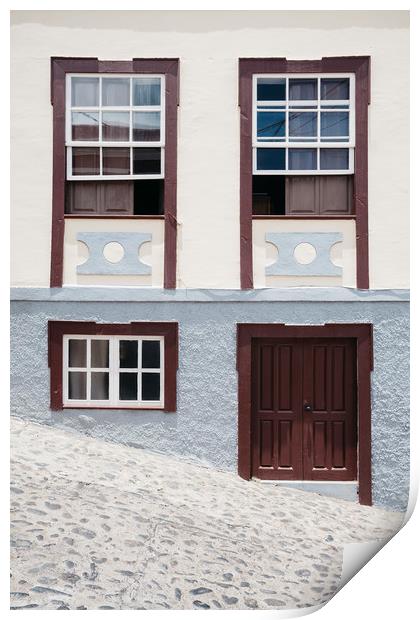 Building and street. La Palma, Canary Island. Print by Liam Grant