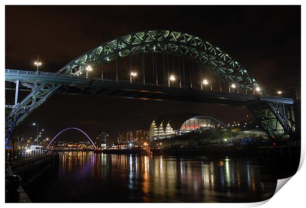 Newcastle Quayside Print by Anth Short