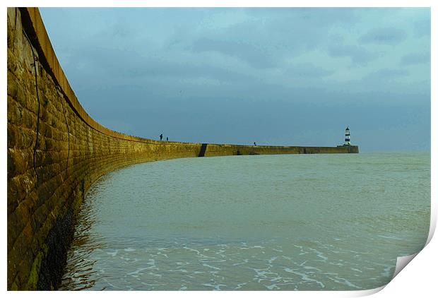 Seaham Pier Print by Anth Short