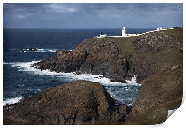 PENDEEN LIGHT HOUSE #2 Print by Anthony R Dudley (LRPS)